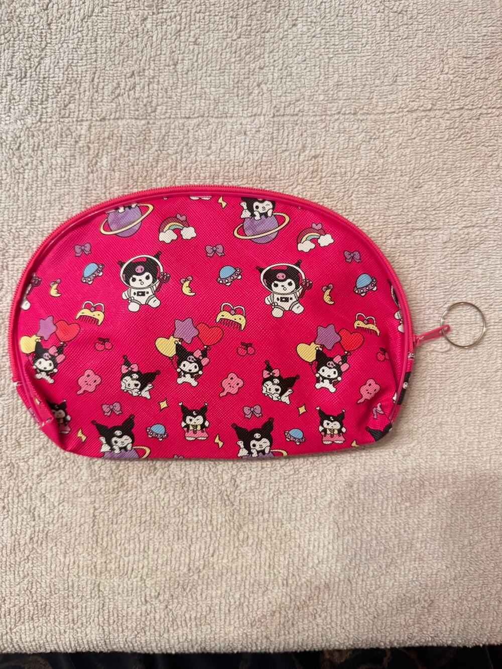 Sanrio Kuromi space theme pink make up / pencil pouch zipper